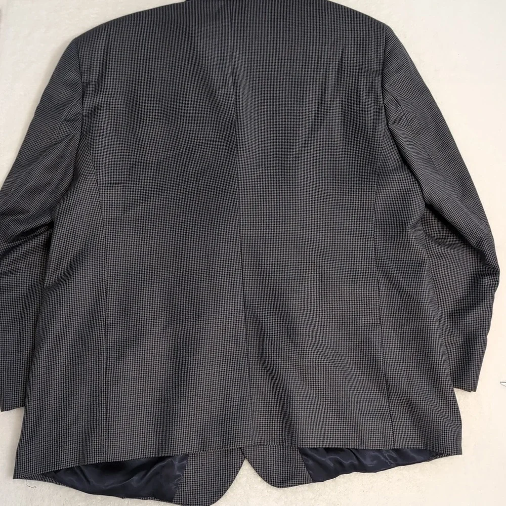 Baracuta‎ 100% Wool Gray Blue Houndstooth Blazer Sport Jacket 52R